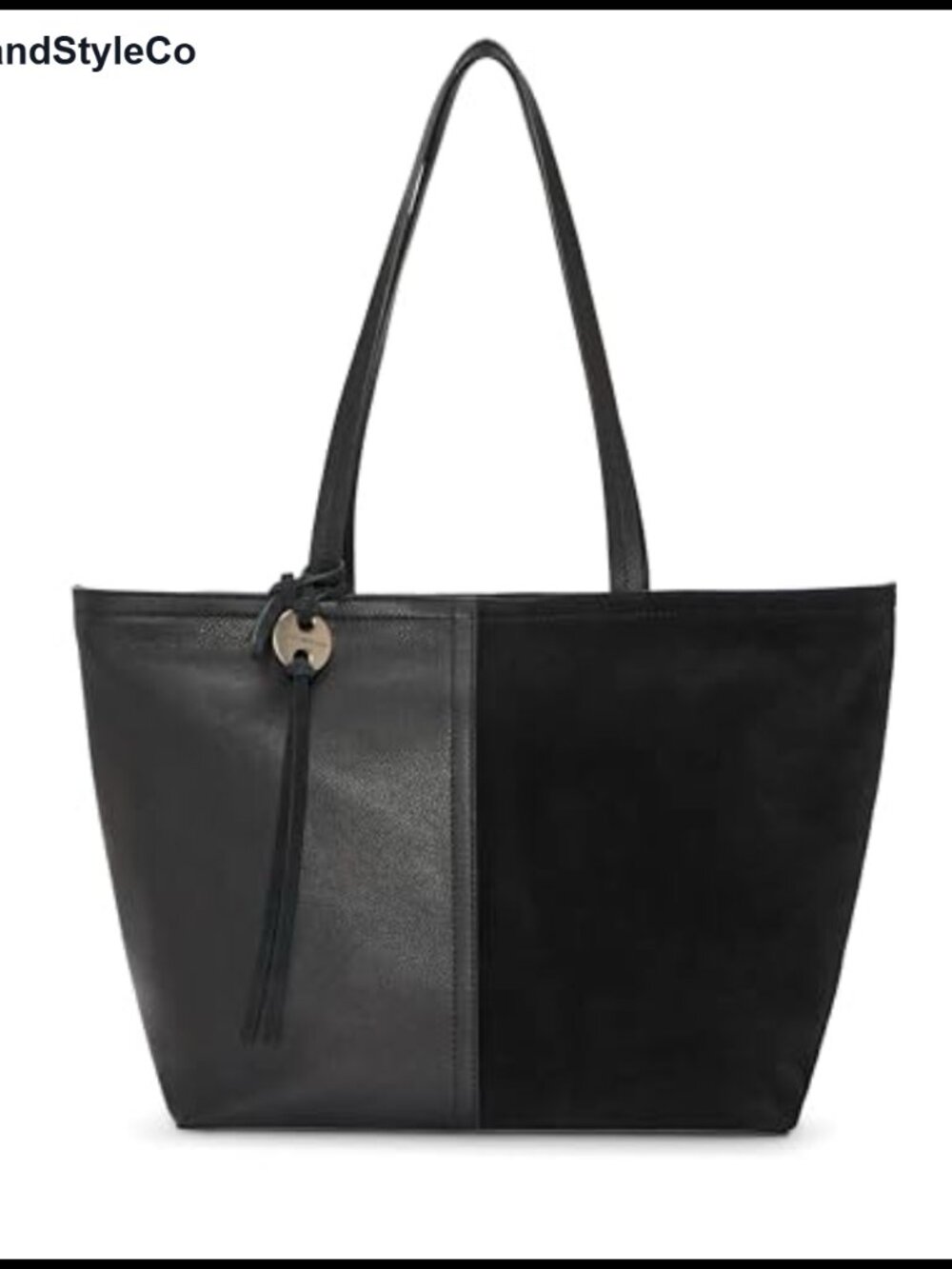 Leather Suede Spacious Hobo Tote with Zipper Shoulder Bag